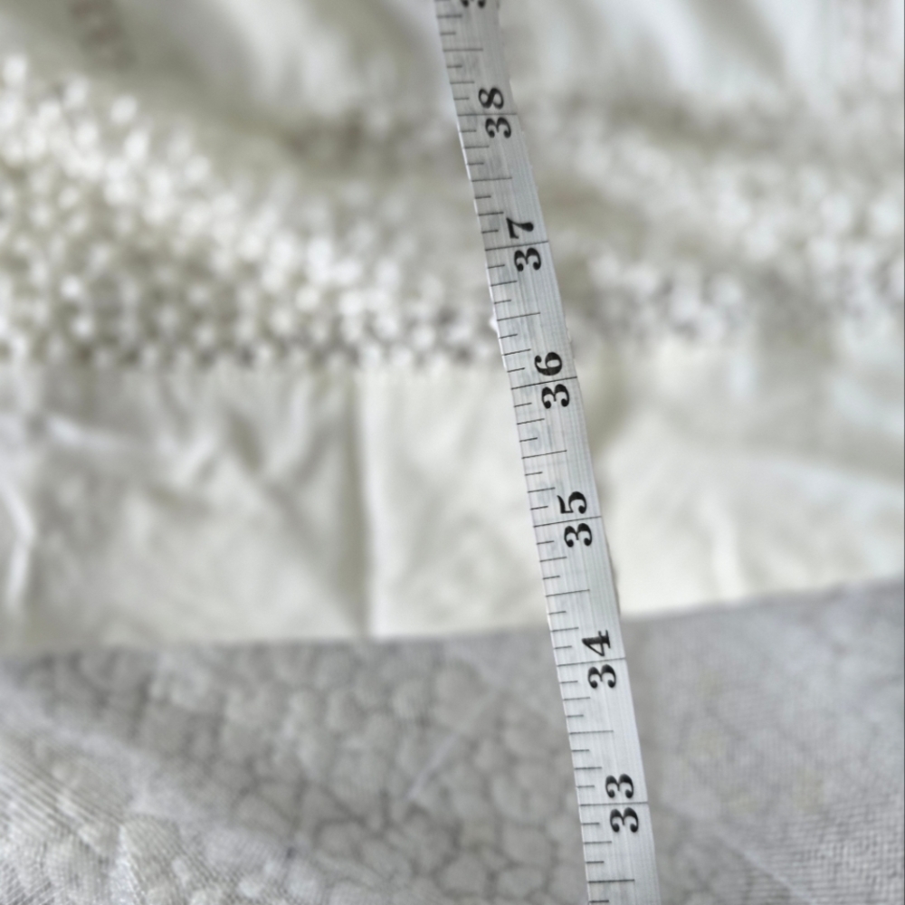 Solitaire Pure White Peasant Blouse w/Crochet Details Size 3X - Picture 7 of 11